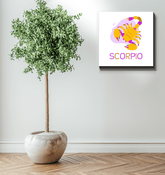 Scorpio Wrapped Canvas 20x20 | Zodiac Series 4 - Beyond T-shirts